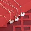 Banyan Tree S925 Silver Chinese Auspicious Cloud Fortune Lock Necklace - Retro Longevity Design for Autumn/Winter
