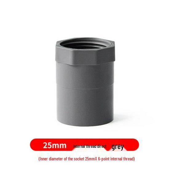 PVC Female Thread Straight Through Connector (Sizes: 20-110)