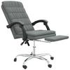 Office Chair with Reclining Function Dark Gray Fabric