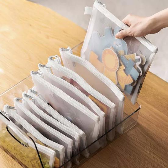 10 шт сетчатых сумок на молнии формата А4 для документов прозрачные для настольных игр пазлов портативные органайзер для документов для офисных и школьных принадлежностей A4 989₽