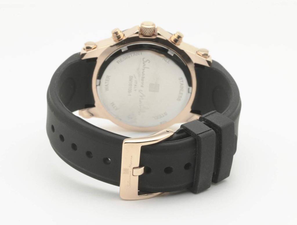 Chronograph Business Analog Quartz Watch for Limited Edition [Salvatore Marra] Men, Black, (PGBK)