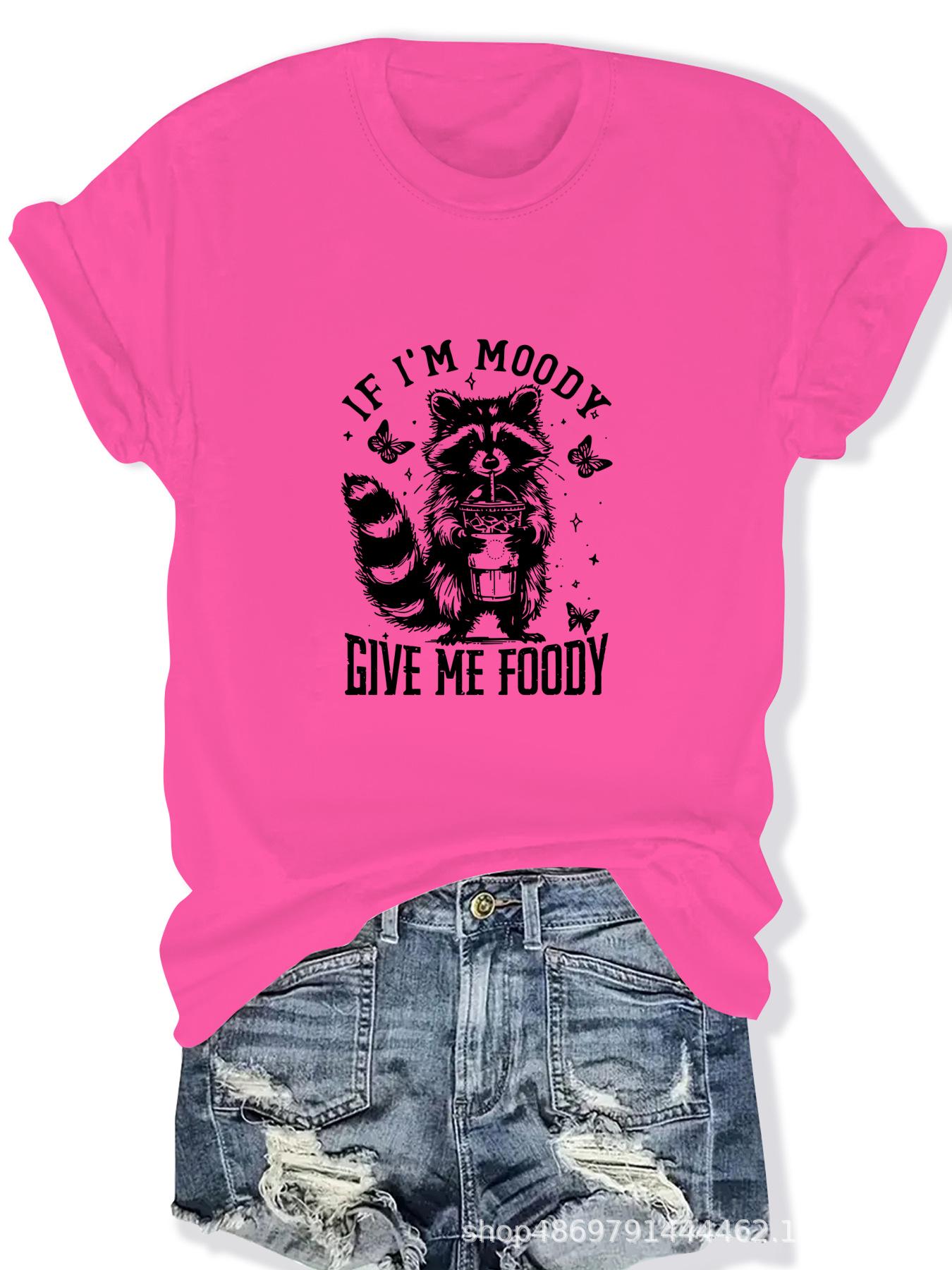 

Women s Fashion Round Neck T-Shirt Medium розы красного