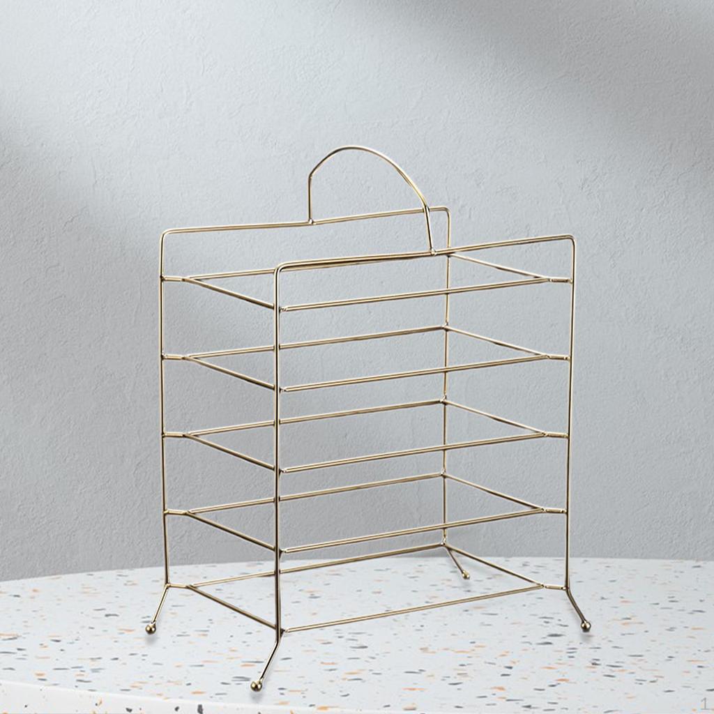 Dish Storage Rack Food Preparation Tray Industrial Kitchen Counter Gold