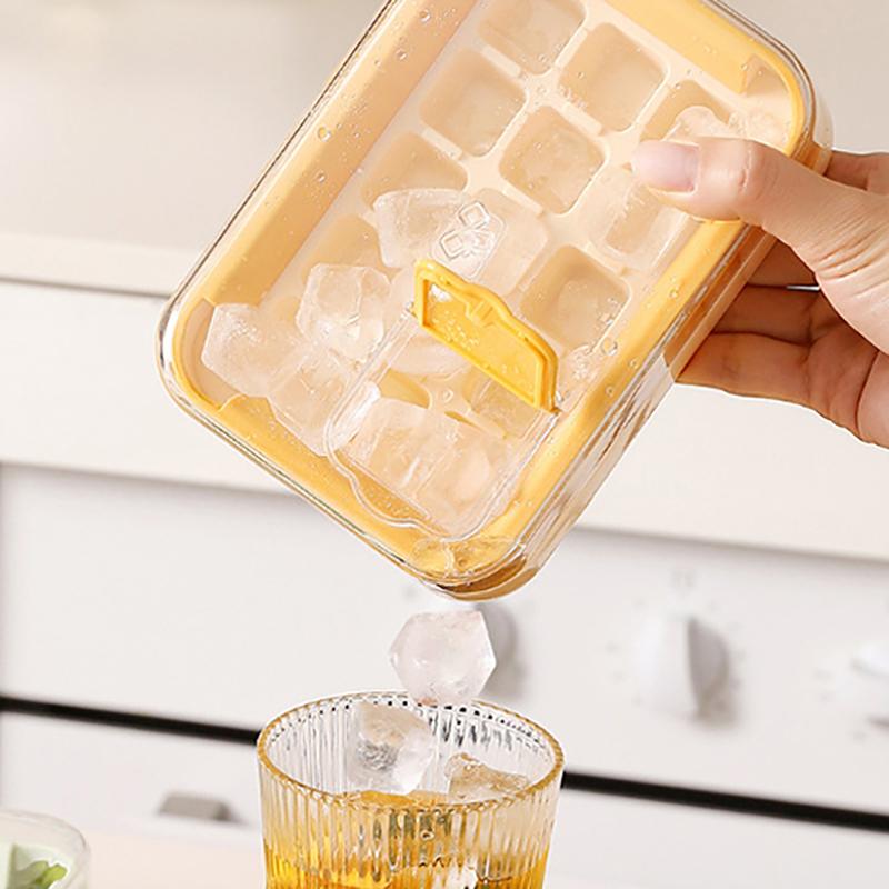 15 Grid Plastic Ice Mould For Summer Drinks Reusable Fast Freeze Ice Mold With Lid, Perfect For Cocktails Beverage Cooling Party