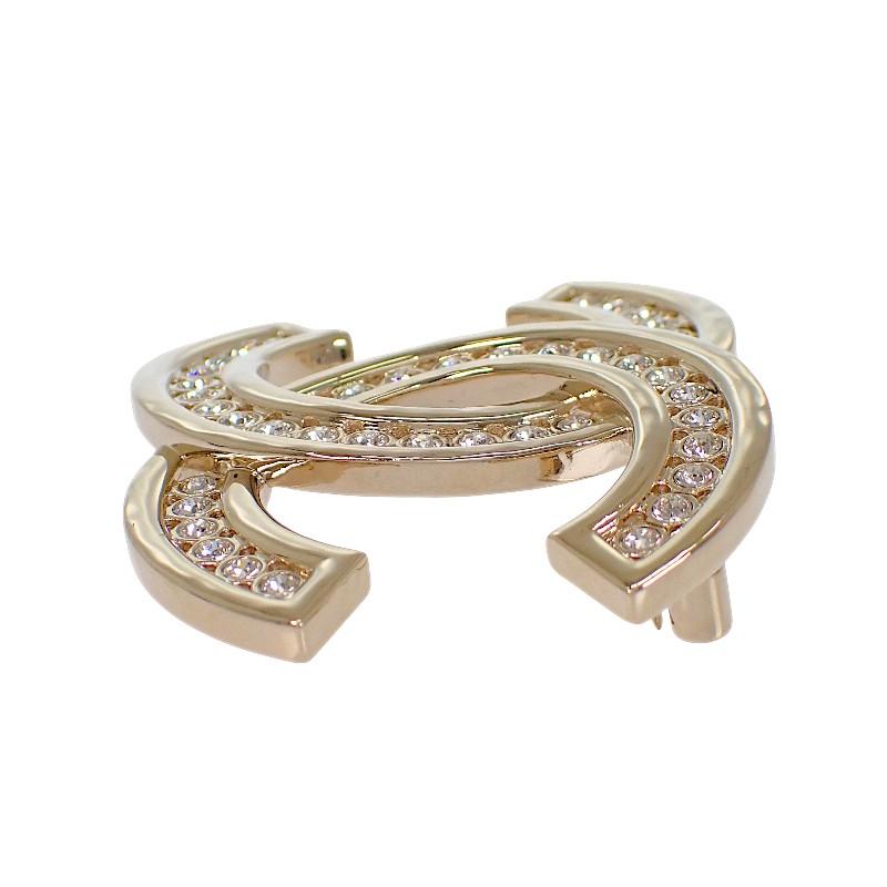 Chanel Brooch Gold metal/Rhinestone Women