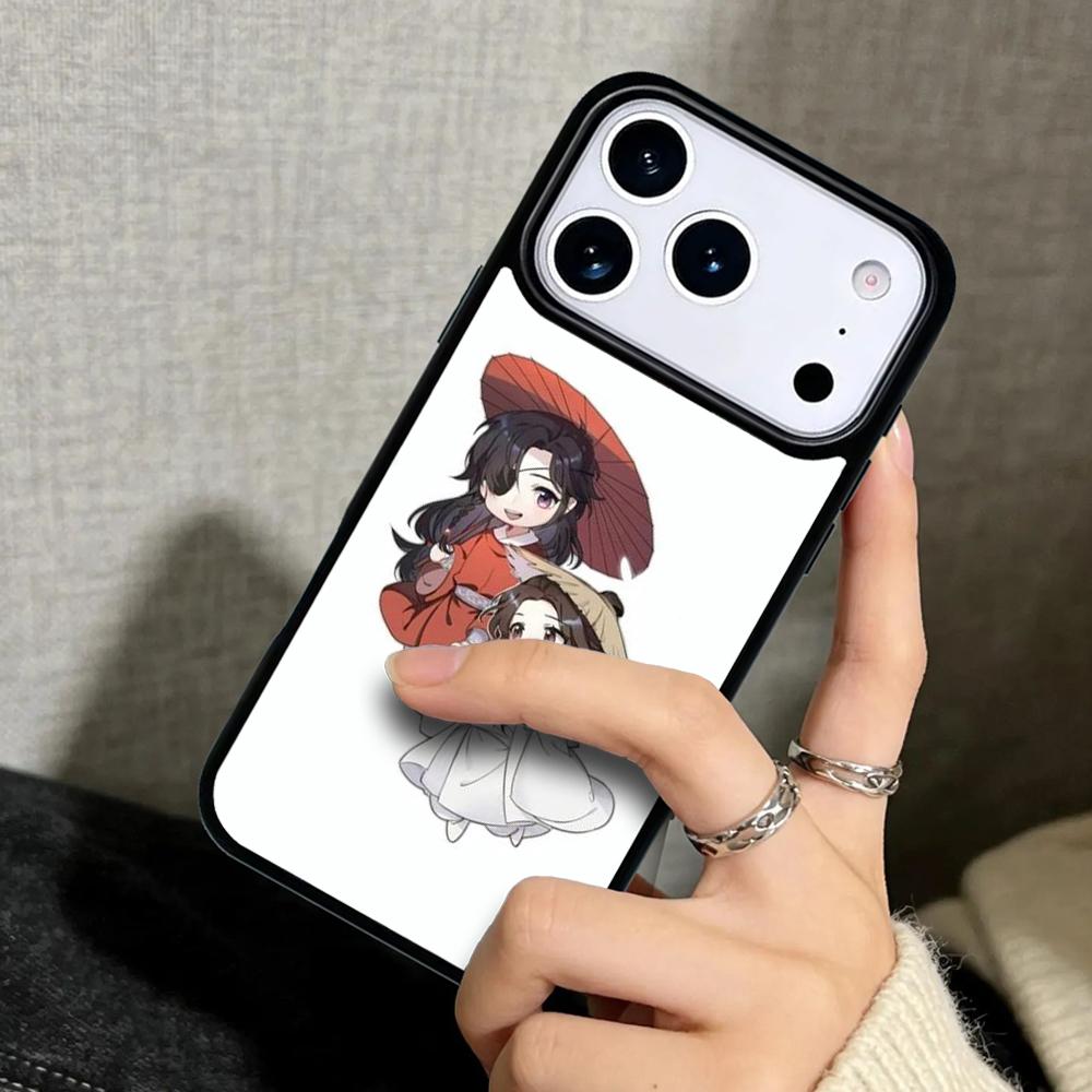 Capa Case for iPhone 17 Air 16 Pro Max 15 Plus 11 13 Mini 14 12 Back Phone Cover Tian Guan Ci Fu hua cheng xie lian