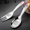 316 Stainless Steel Children's Spoon Fork for Eating and Drinking Soup Spoons Colorful Cartoon Dessert Spoons for Young Children