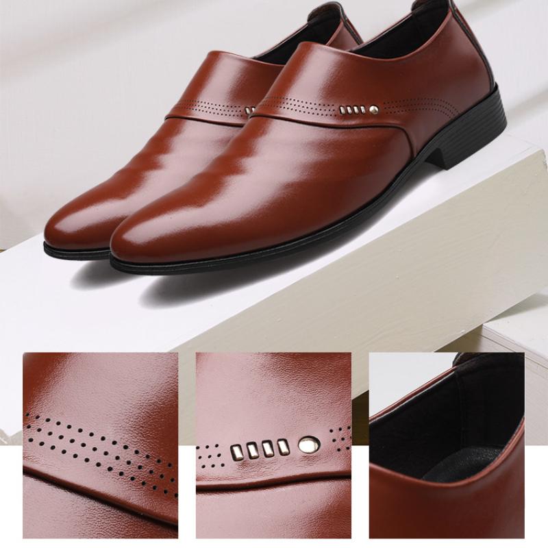 Fashion Zapatos Spring Men Leather Shoe Carved Business Formal Dress British Style Large Size Men Shoe Hollowed Out Perforated Men Shoes