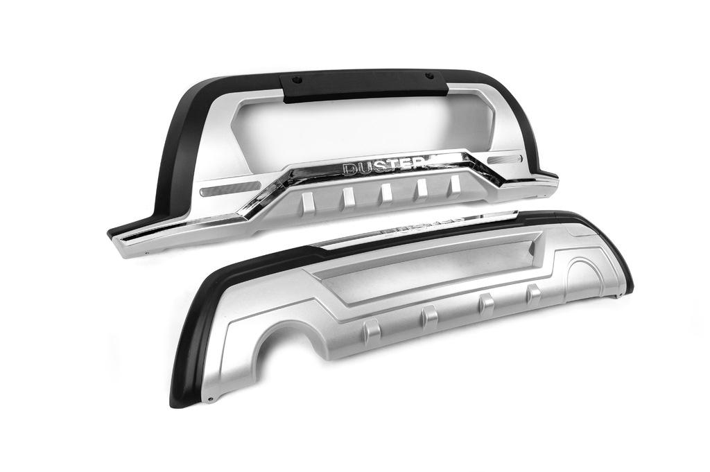 Передняя и задняя накладки (2 шт) для Renault Duster 2018-2024 гг