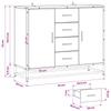 Sideboard Reclaimed Wood 92 x 35 x 76 cm Engineered Wood
