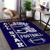 Office Carpet Ethan All Star Football Team Name Helmet & Ball Design Sofa Rug, Chair Mat for Protection