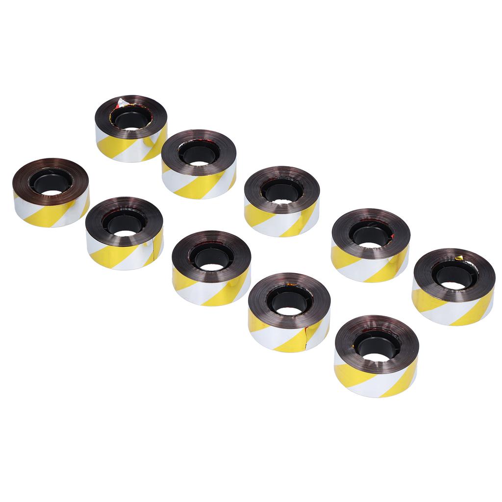 10PCS 2.5CMx60M Bird Deterrent Reflective Scare Tape Bird Repellent Ribbon for Garden Silver Red