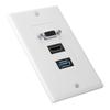US 3 PORT VGA HDMI USB3.0 Socket Wall Mount Panel Adapter Wall Socket