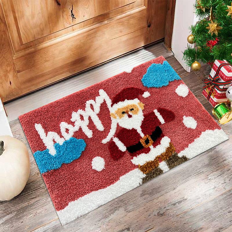 Christmas Carpet Door Merry Christmas Mat Festival Welcome Entrance Mat Home Navidad Xmas New Year Decor Toilet Anti Slip Mat