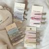 3Pcs Grid Patterned Heart-Shaped  Hair Clip With No Trace On The Side Women'S Bangs Duckbill Headwear Y2K Gift