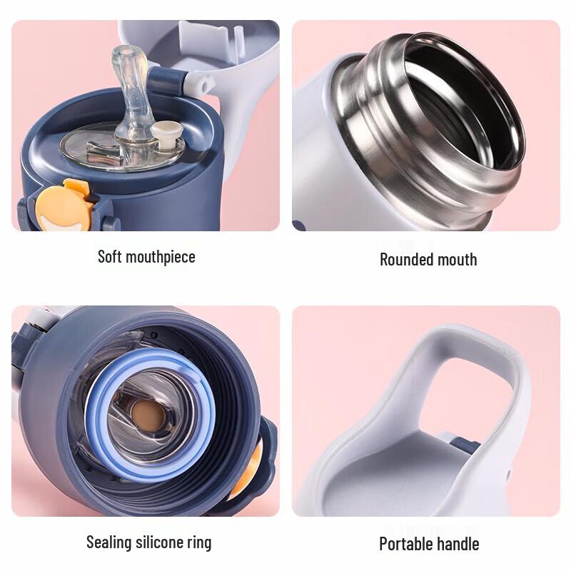 FUGUANG Kids' Antibacterial 304 SS Insulated Straw Bottle