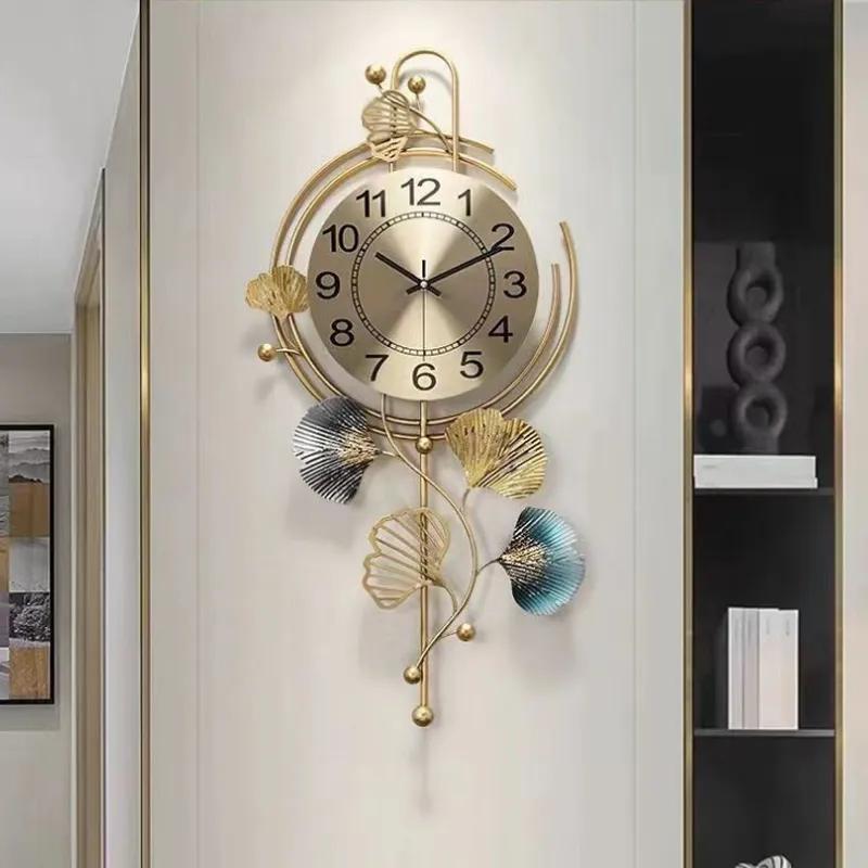 Light Luxury Decoration Clock Living Room Dining Room Home Wall Clock Creative Clock Silent Wall Clock Home Decoration Ya1016