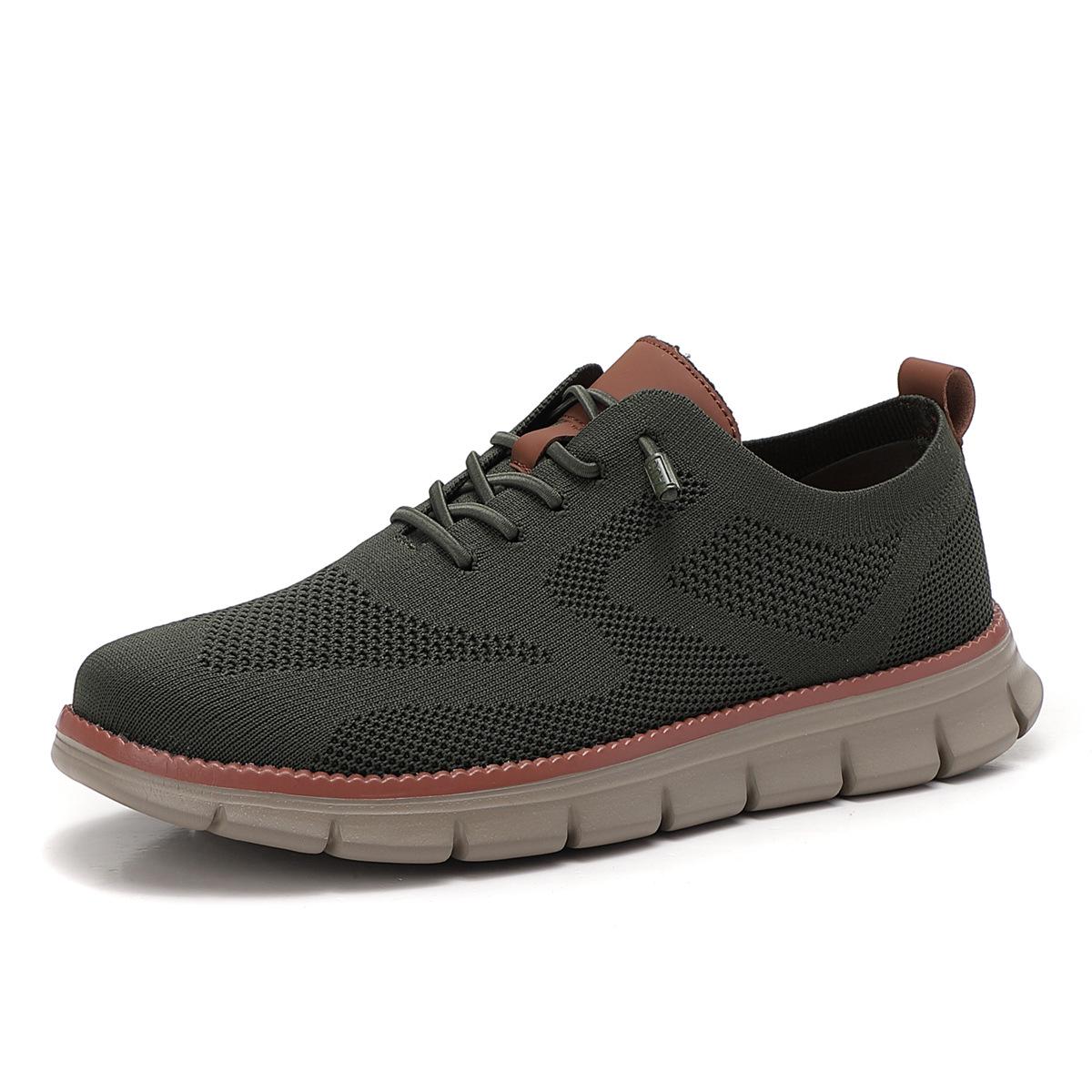 2025 Herren Leichte Flyknit Casual Schnür-Slipper - Atmungsaktiv, Übergröße Verfügbar 45