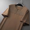 Men's Plus Size Short Sleeve Henley T-Shirt