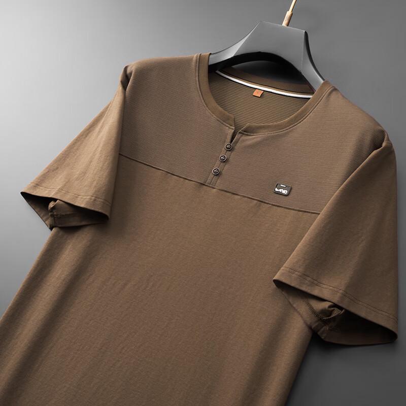 Men's Plus Size Short Sleeve Henley T-Shirt