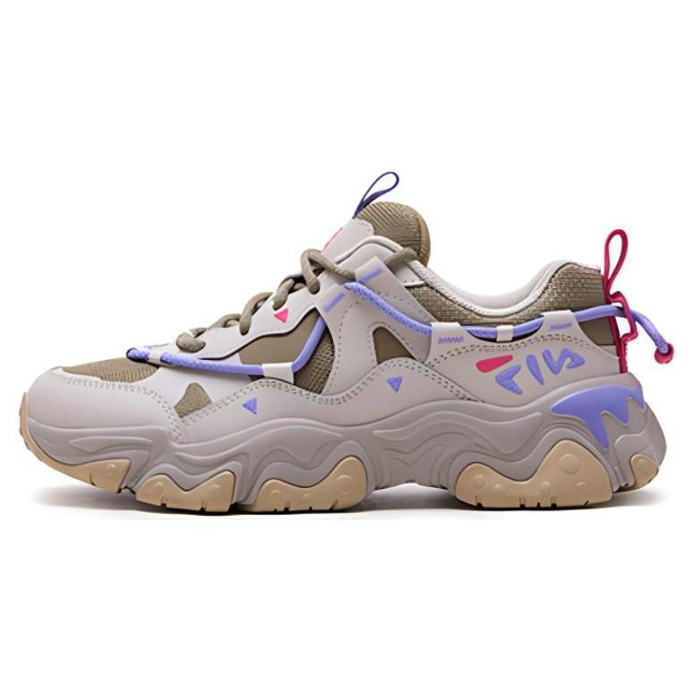 New FILA FLUID 5 Cat Paw 5.0 Low Top Casual Shoes Women's Green Silver F12W412105FDS