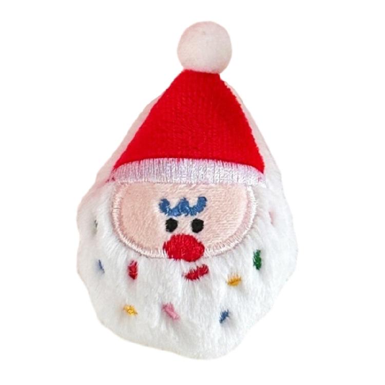 Plush Brooch Pin Christmas Theme Cartoon Brooch Soft and Lovely Padded Brooche Pin for Holiday Gifting Bag Ornament