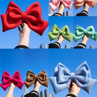 Cute Bowknot Electric Vehicle Decoration Helmet Cloth Satin Ribbon Bow Helmet Decoration Motorcycle Helmet Accessories