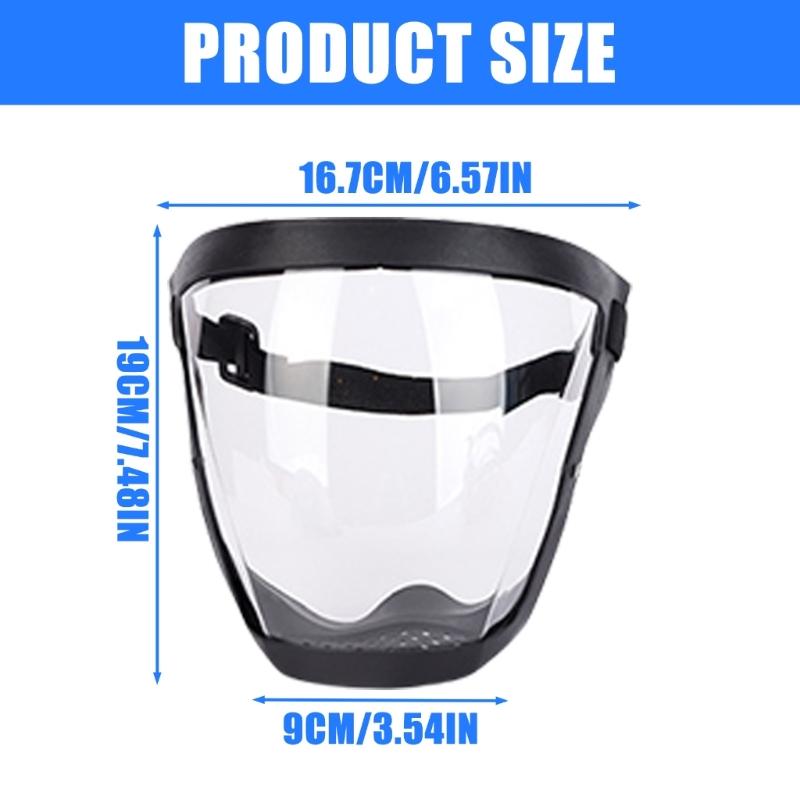 Face Shield Full Safety Face Protective Equipment for Unisex and Adult Reusable Transparent Face Shield Adjustable