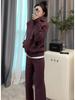Plus Size Women's Sportswear Set: Hooded Jacket & Wide Leg Pants for Spring/Autumn – Sizes 2-300 Jin