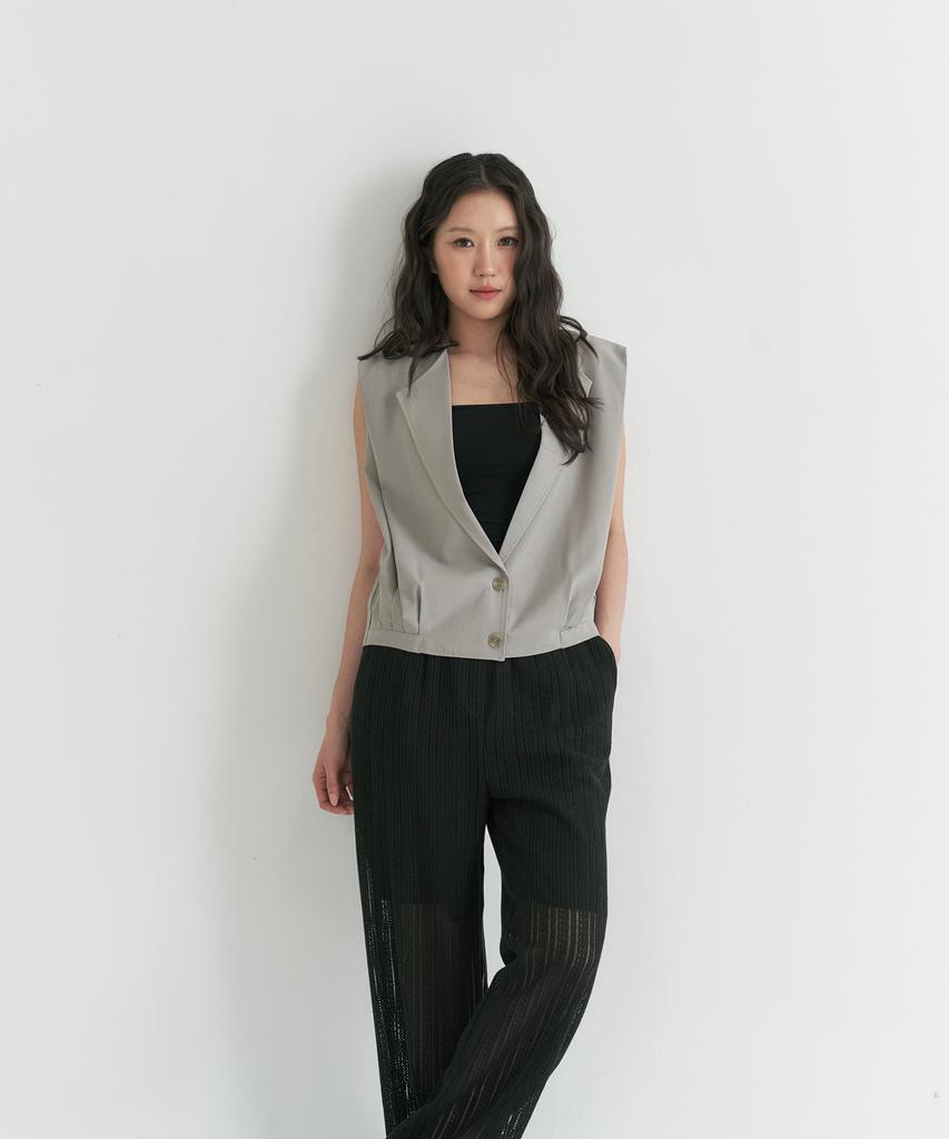 Peulleio Wide Fit Lace Pants _ Black
