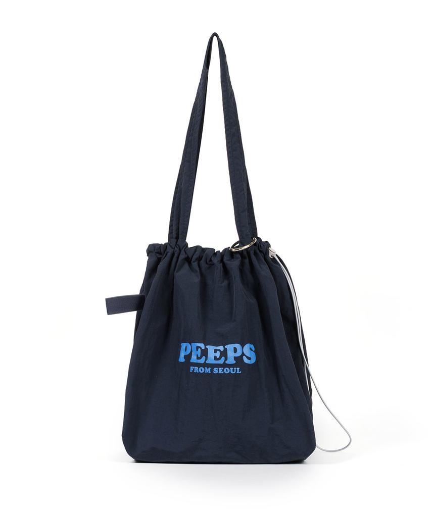 Peeps Cloud Shoulder Bag (Navy) String Shoulder Bag With Keyring