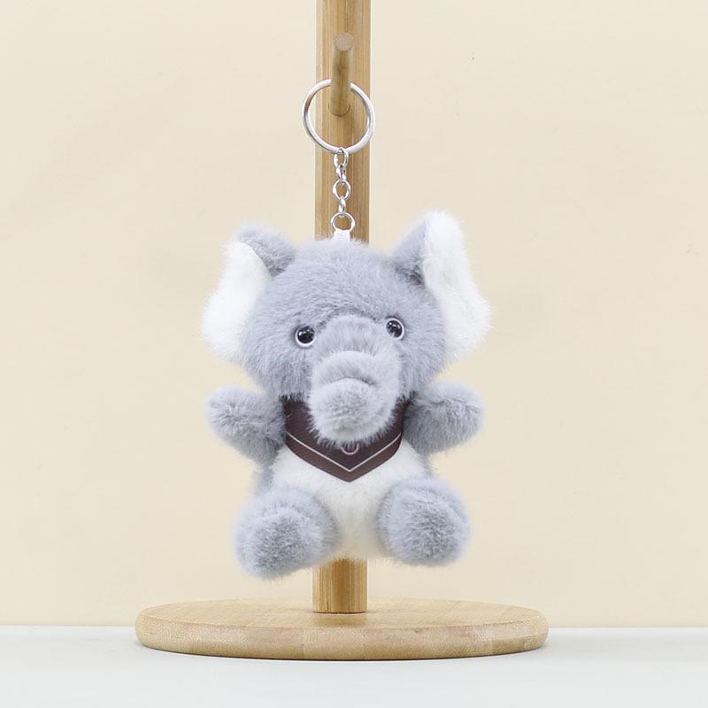 

Плюшевый слон синий игрушка с набивкой из ПП хлопка мягкий короткий мех для детей идея для подарка серый