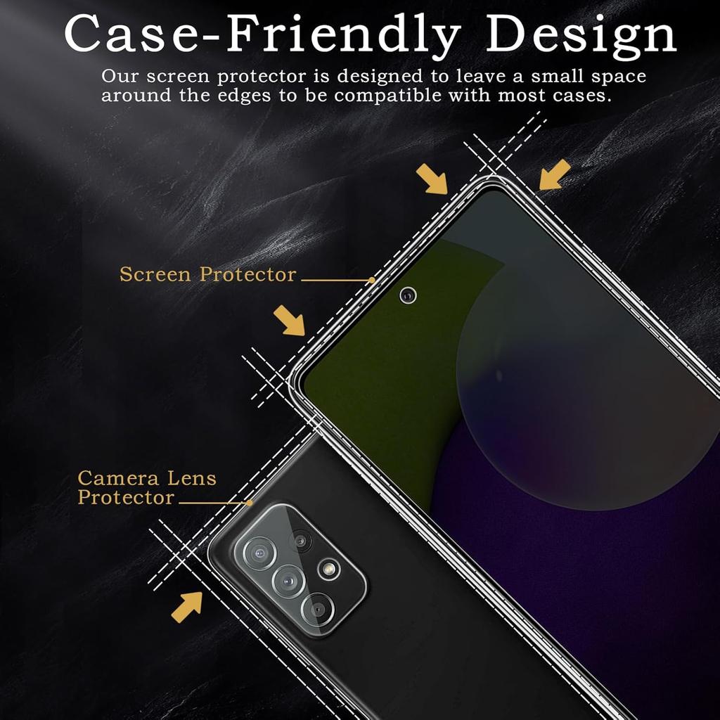 5 st. härdat glas för Samsung Galaxy A17 A16 A26 A56 A36 A54 A55 A34 A25 A14 A15 A52S A53 S20 S21 S23 S24 S25 FE anti-spionage skärmskydd