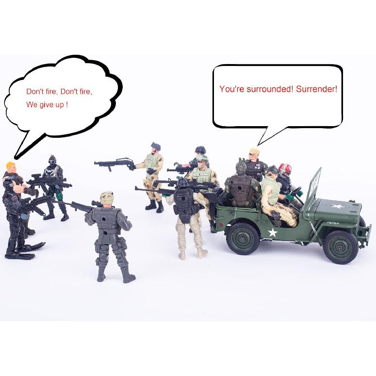 Berry President Army Men, Army Action Figures, 4 Inches Military Action Figures, Army Combat SWAT Soldier Action Figures Toys for 4 5 6 7 8 9 10 Year