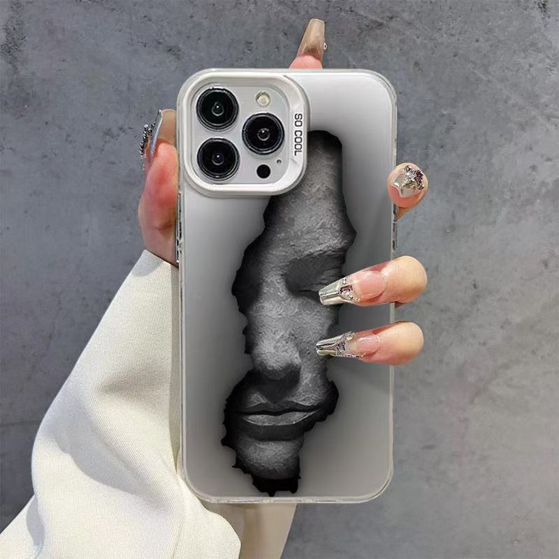 New Artistic Face for Iphone17 Mobile Phone Case Apple 15promax/14 Anti-drop 13pro16 Europe and America