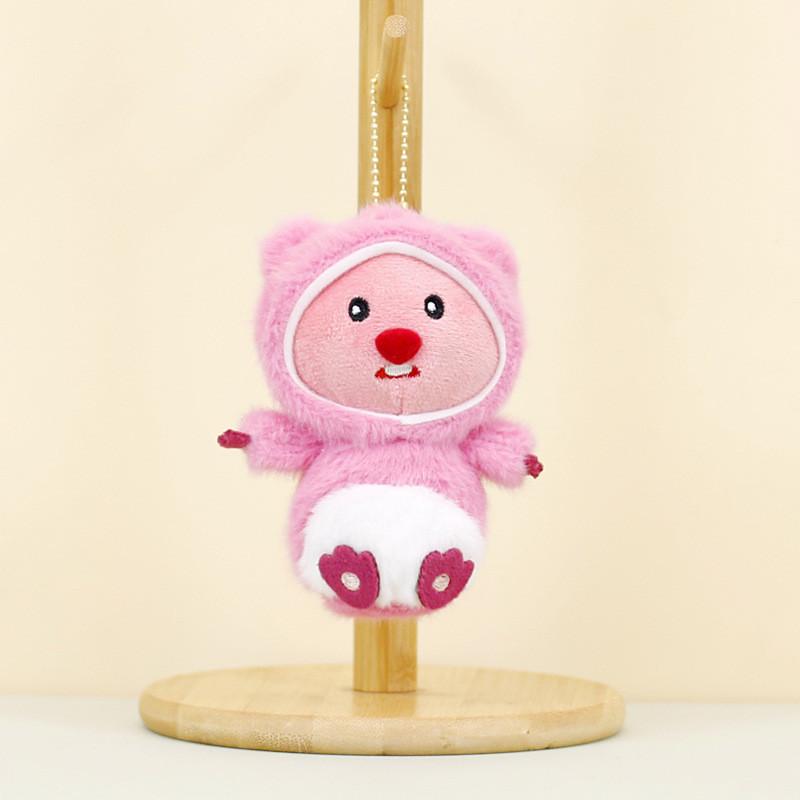 Soft Plush Keychain Animal Doll For Girls Bags Cute Rabbit Frog Bear Adornments