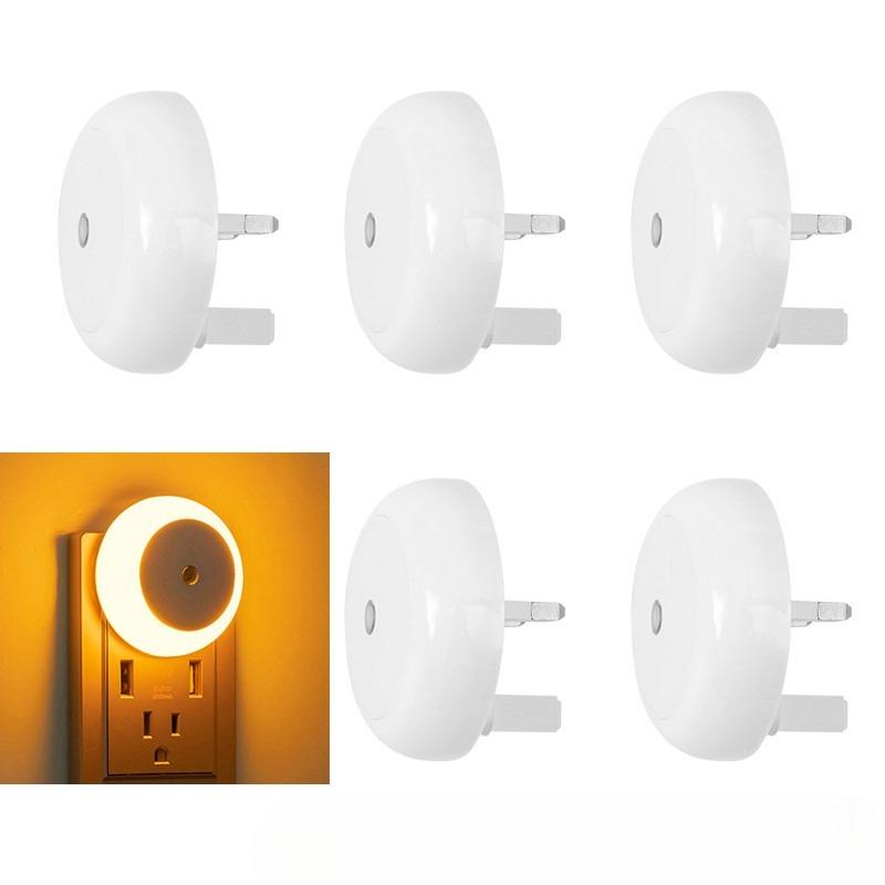 Plug In Light Controlled Sensor Smart Night Light With  Control Switch Suitable For Corridors, Bedrooms, Children's Rooms, Kitchens Stairs.