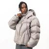 Mens Thick Cotton Hooded Jacket Winter Warm Casual Oversized Streetwear Coat Teens