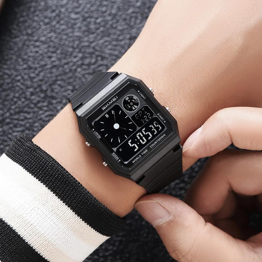 SKMEI 2347 Electronic Watch For Men Women Student Waterproof Outdoor Chrono Wristwatch Clock Reloj Daylight Time Digital Sport