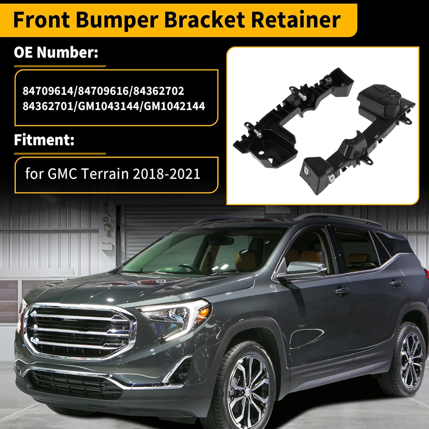

Кронштейн переднего бампера для GMC Terrain 2018-2021 № 84709614/84709616/84362702/84362701/GM1043144/GM1042144 Левый Правый Сторона водителя Пассажира 1 пара