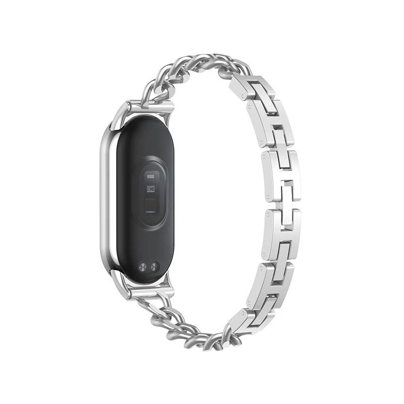 Stainless Steel Silm Strap For Xiaomi Mi Band 10 9 8 Belt Replacement for Miband 10 9 8 NFC Bracelet Watchband Accessories