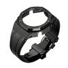 Elegante Edelstahlhülle & Glattes Silikonarmband Rostfreies Stahlgehäuse Einfache Installation für Casioak GA2110 GA2100 Geräte