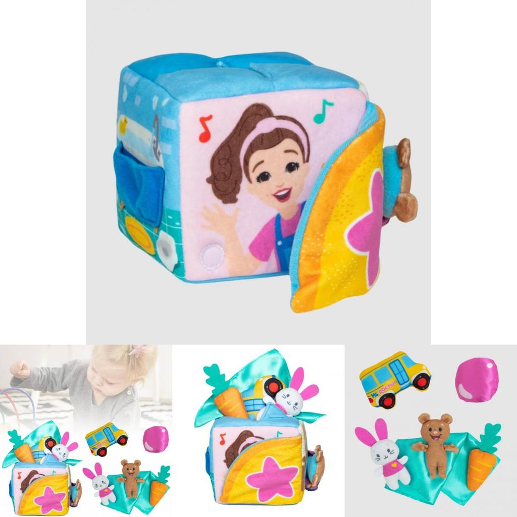 Soft And Cuddly Ms. Rachel Surprise Learning Box Plush Rabbit Toy For Kids