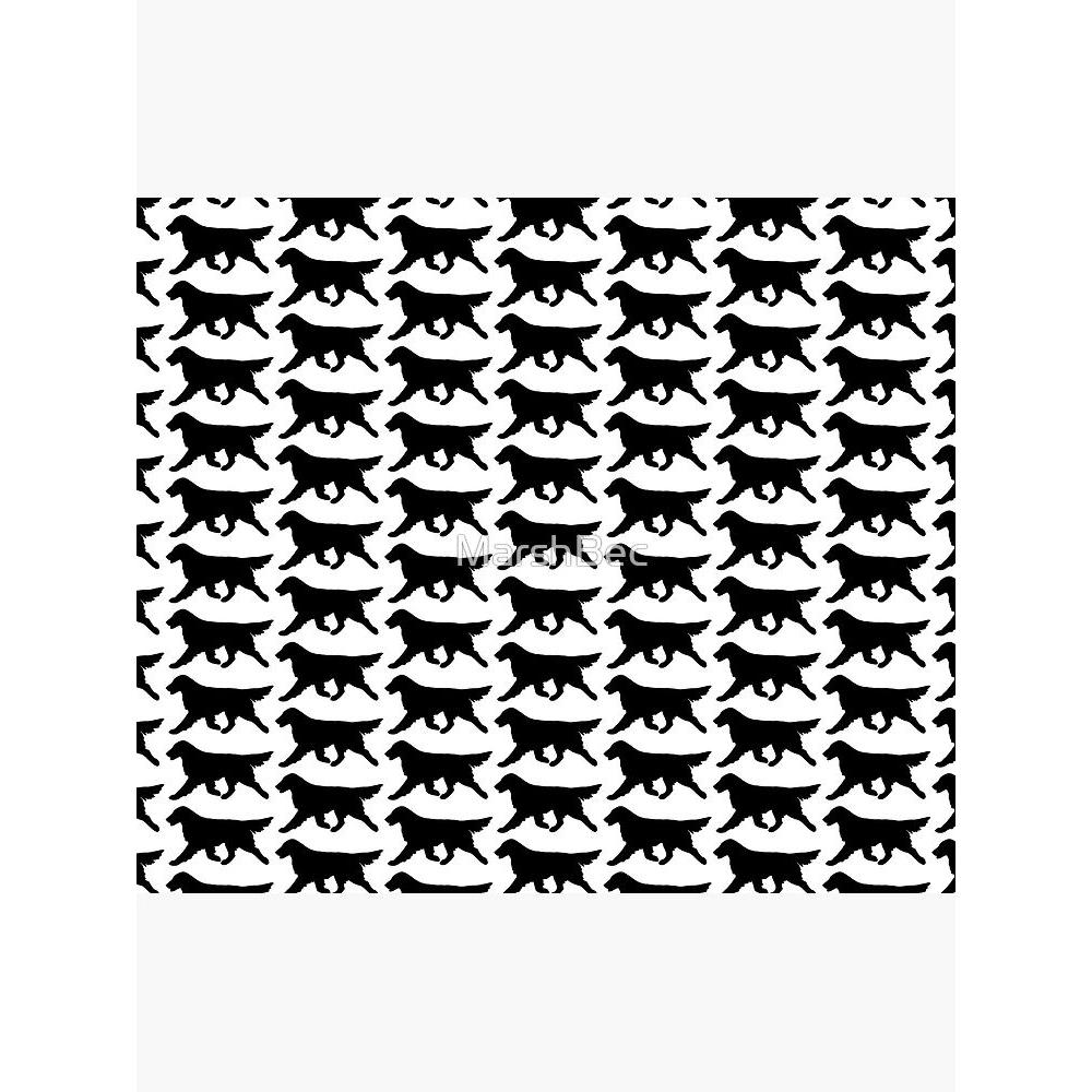 Tapestry silhouette of a flat-coated retriever 75x100 чёрный