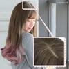 AQUADOLL Long Full Wig with Gradient Curls, Pink, Black, and Blonde Hair, Free Size, SBR. See-Through Brown (wg304SBR)