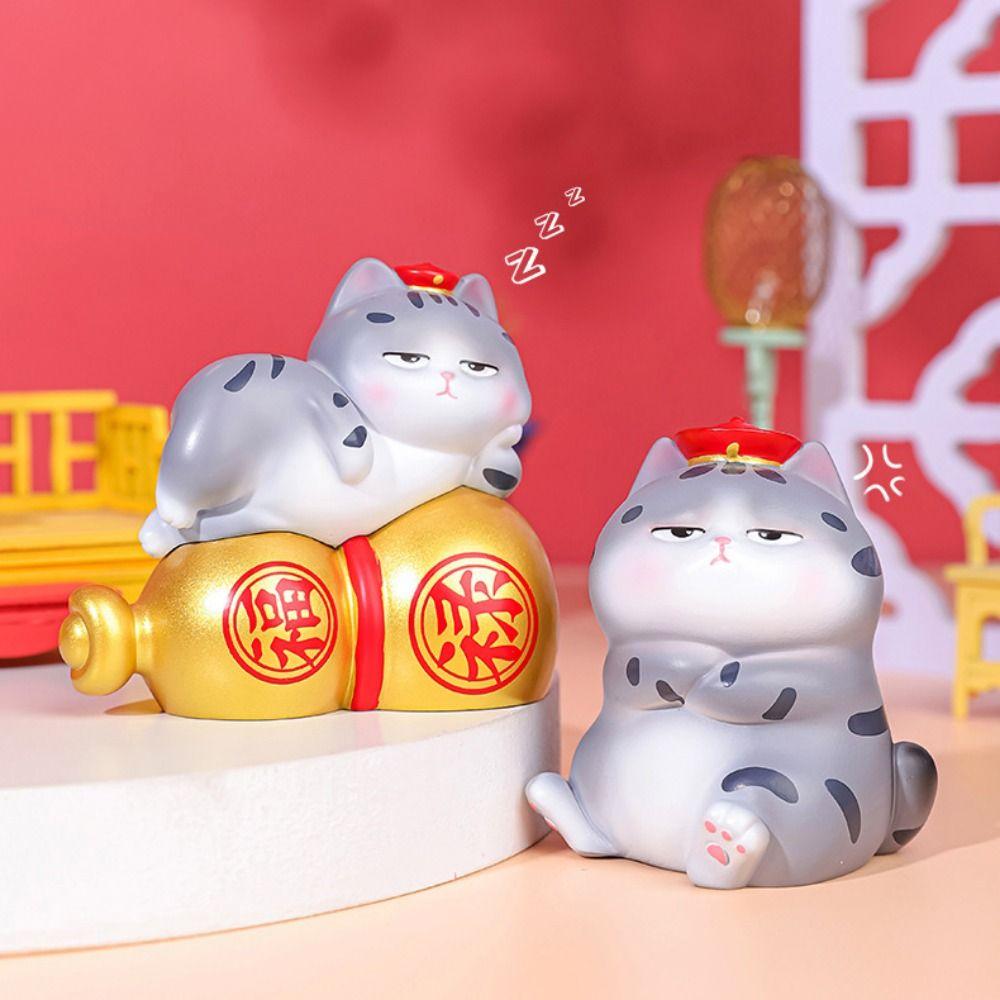 Miniature Mini Resin Doll Funny Cartoon Cat Ornaments Supremo Cat Ornament  Dollhouse Decoration