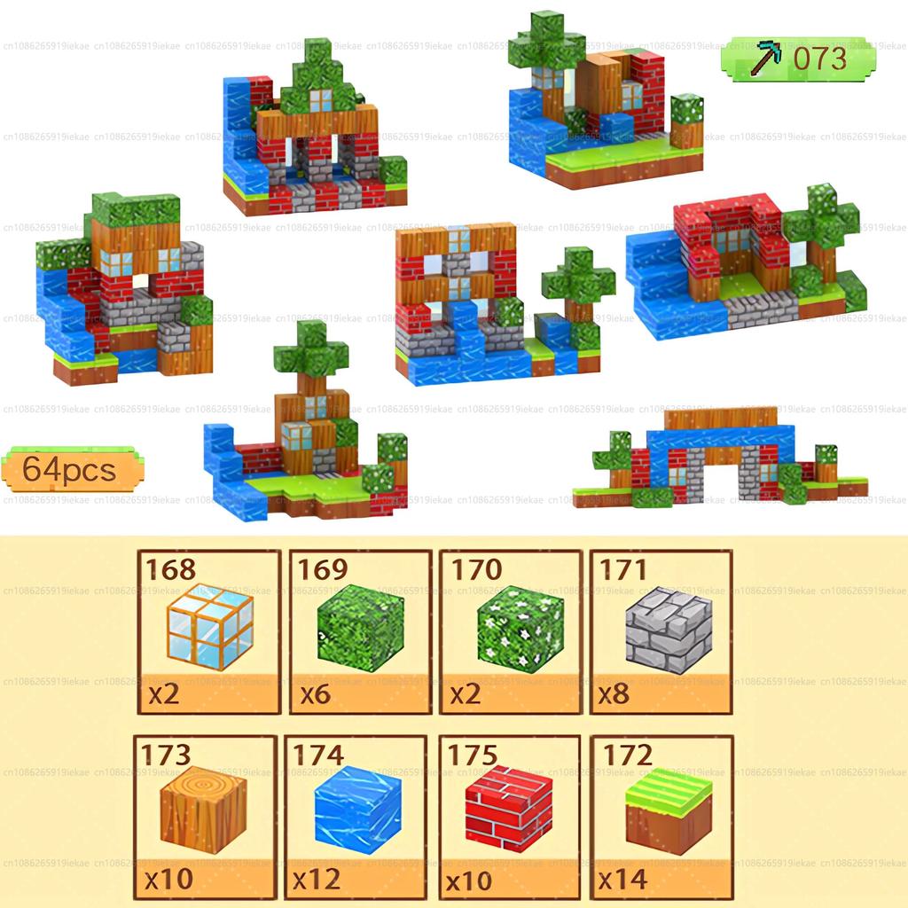 Magnetische Bausteine Mine Welt Magnetwürfel Set für Junge Mädchen Kind Alter 3+ DIY Modell Kinder Stem Montessori Sensorisches Spielzeug Geschenk