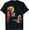I Saw That Im Telling Dad Funny Religious Christian Jesus TShirt Graphic T Shirts Mens T Shirt Cotton Camiseta Hombre