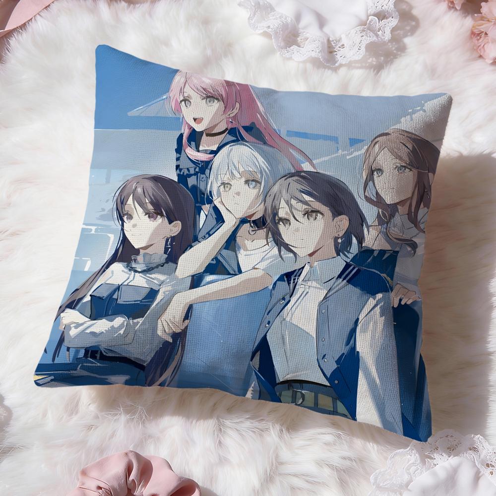 Anime B-BanG D-Dream Its MyGO Cushion Cover Premium Comfort Reversible Pillow Cove -Two in One Design for Any Room Car Interior