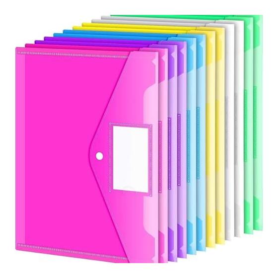 Used Clear File Bag Document Bag Receipt Holder A4 Envelope Type Pocket File Case Document Horizontal Large Capacity Document Storage f